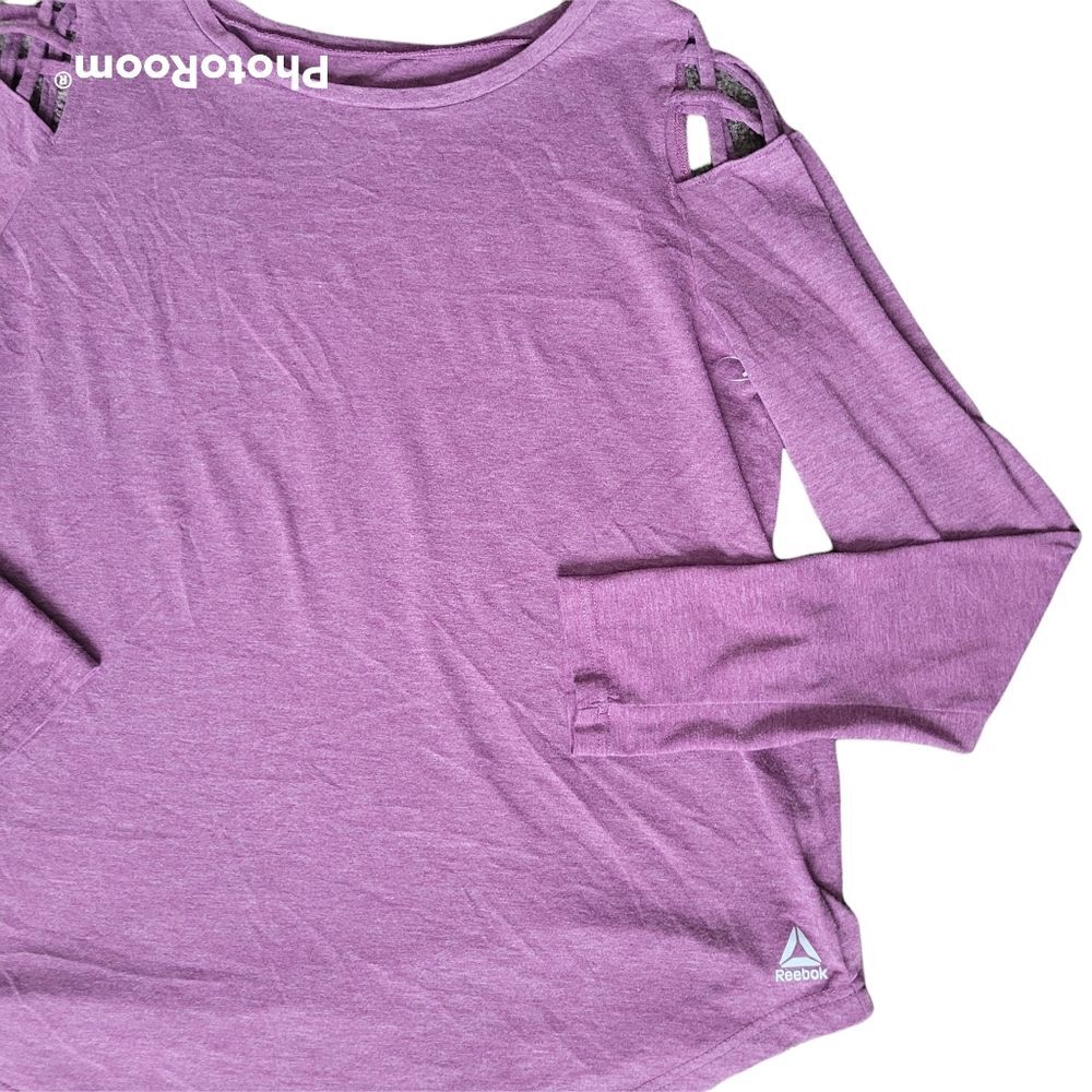 REEBOK Long Sleeve Cold Shoulder Top - L
